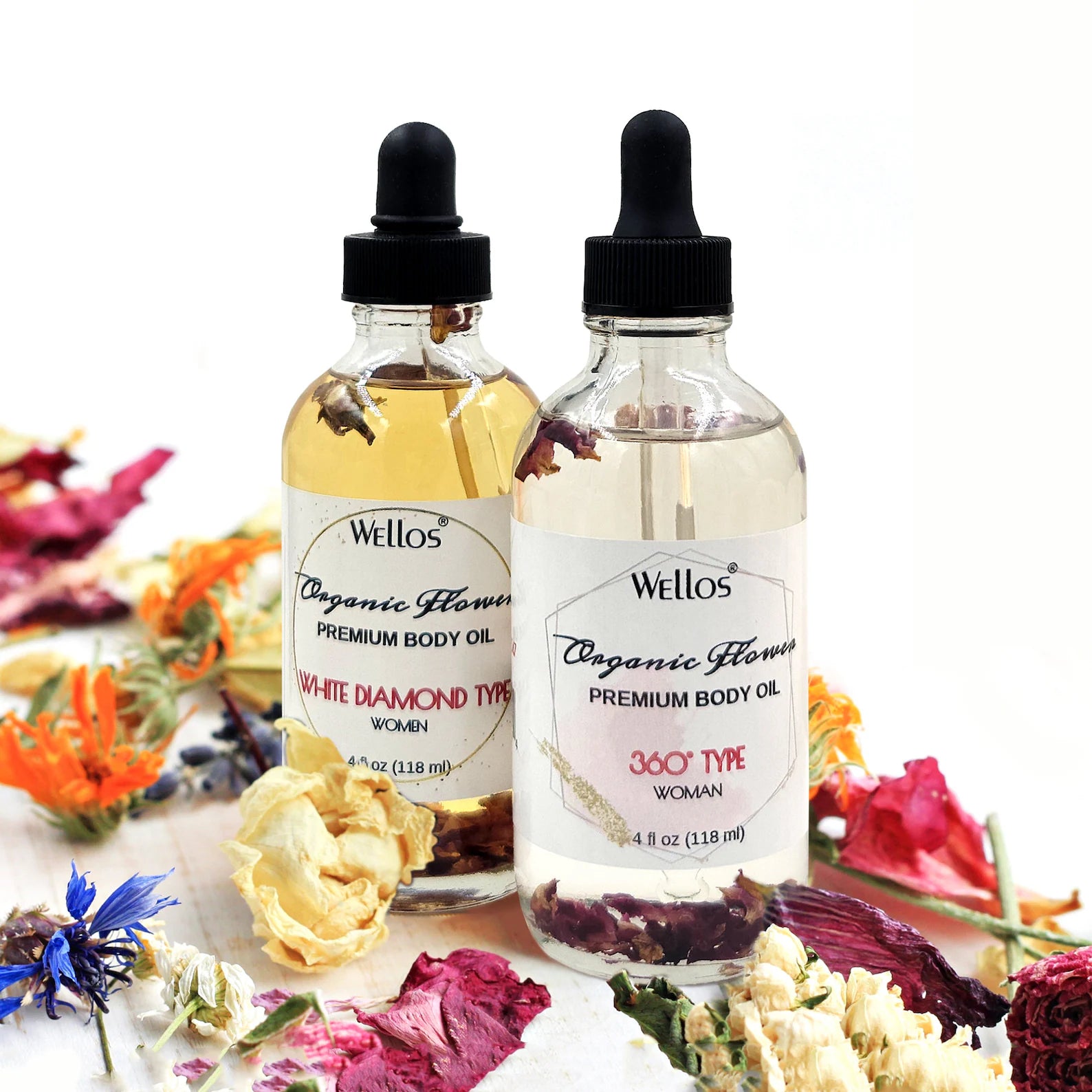 Wellos Organic Flower Body Oil 4oz (PC)