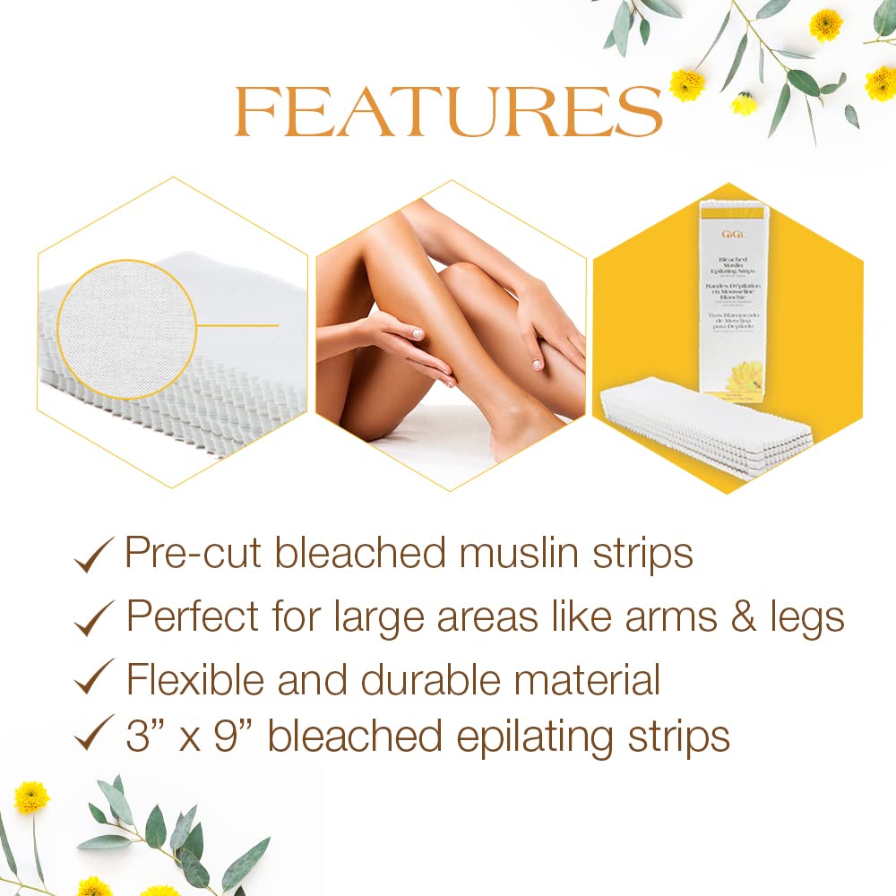 GIGI MUSLIN EPILATING BLEACHED STRIPS 100pcs