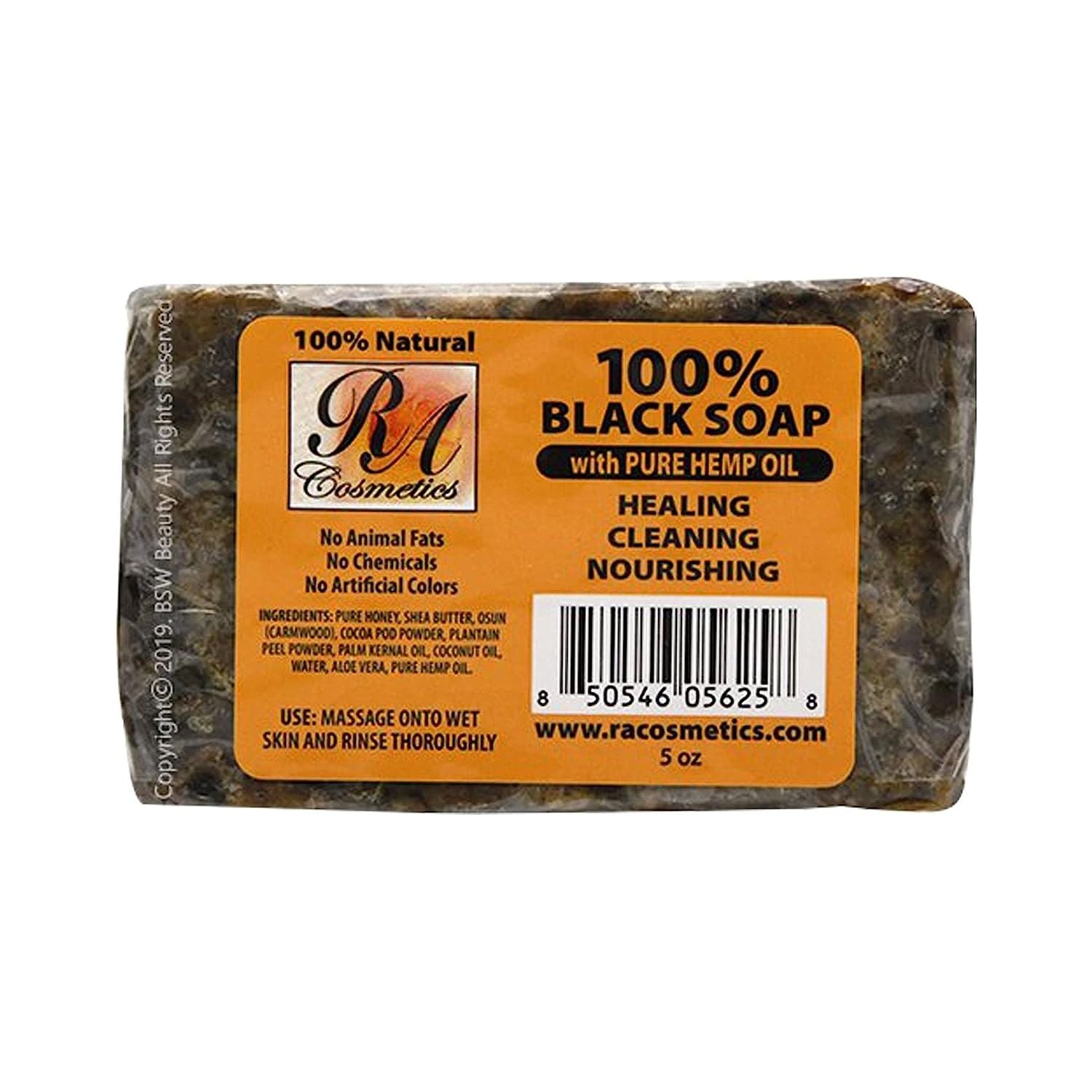 BLACK SOAP 100% HEMP OIL RA COSMETIC