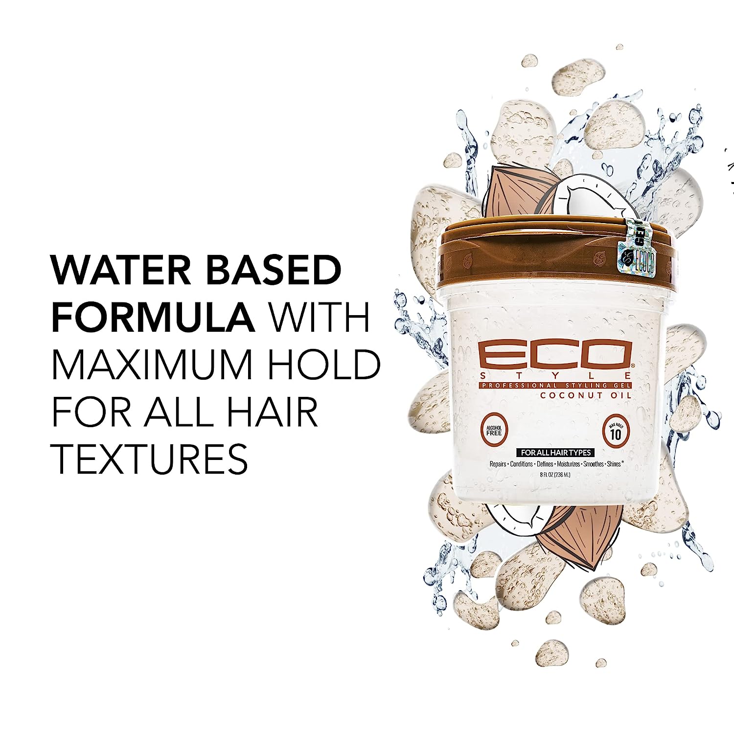 ECO STLYING GEL COCONUT OIL 8oz