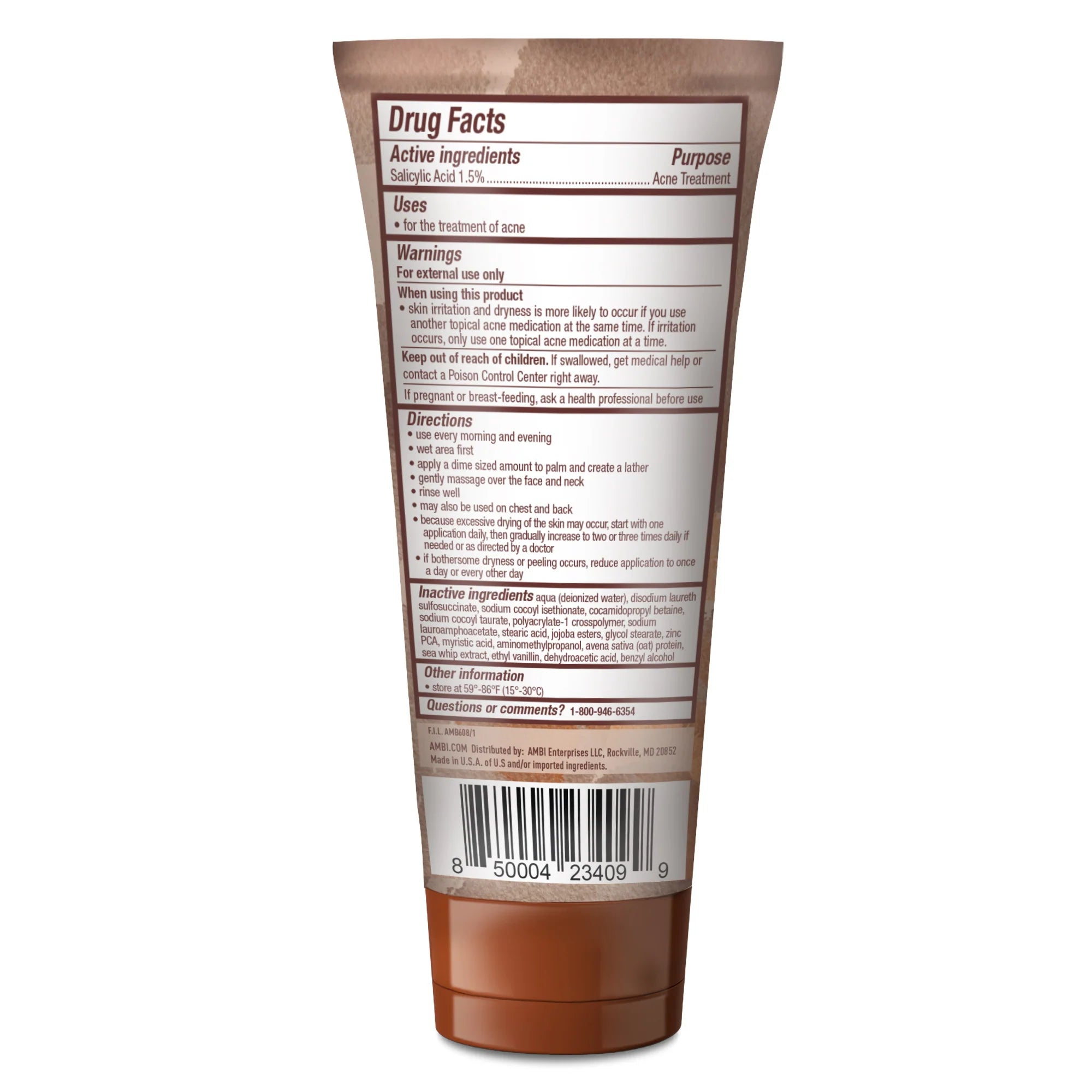 AMBI EVEN & CLEAR GENTLE EXFOLIATING WASH 5oz