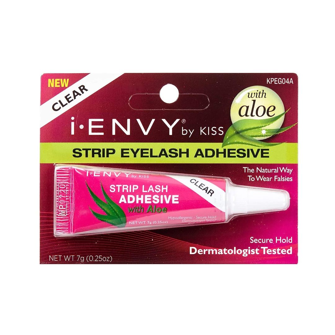 KISS I-ENVY STRIP EYELASH ADHESIVE CLEAR .25OZ