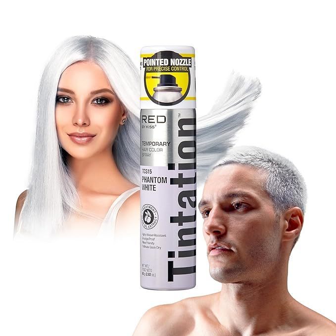 RED BY KISS TINTATION COLOR SPRAY PHANTOM WHITE 2.82oz