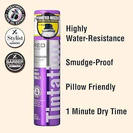 RED BY KISS TINTATION COLOR SPRAY VIVID VIOLET 2.82oz