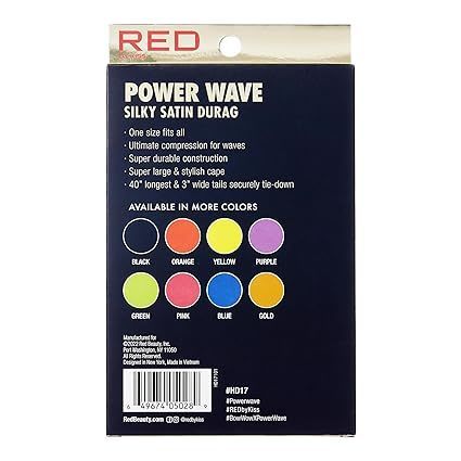 RED KISS SILKY SATIN DURAG BLUE