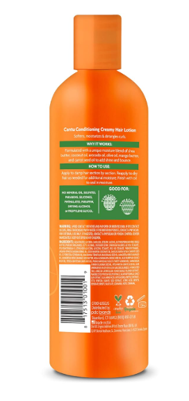 CANTU SHEA BUTTER NATURAL CREAMY HAIR LOTION 12 oz