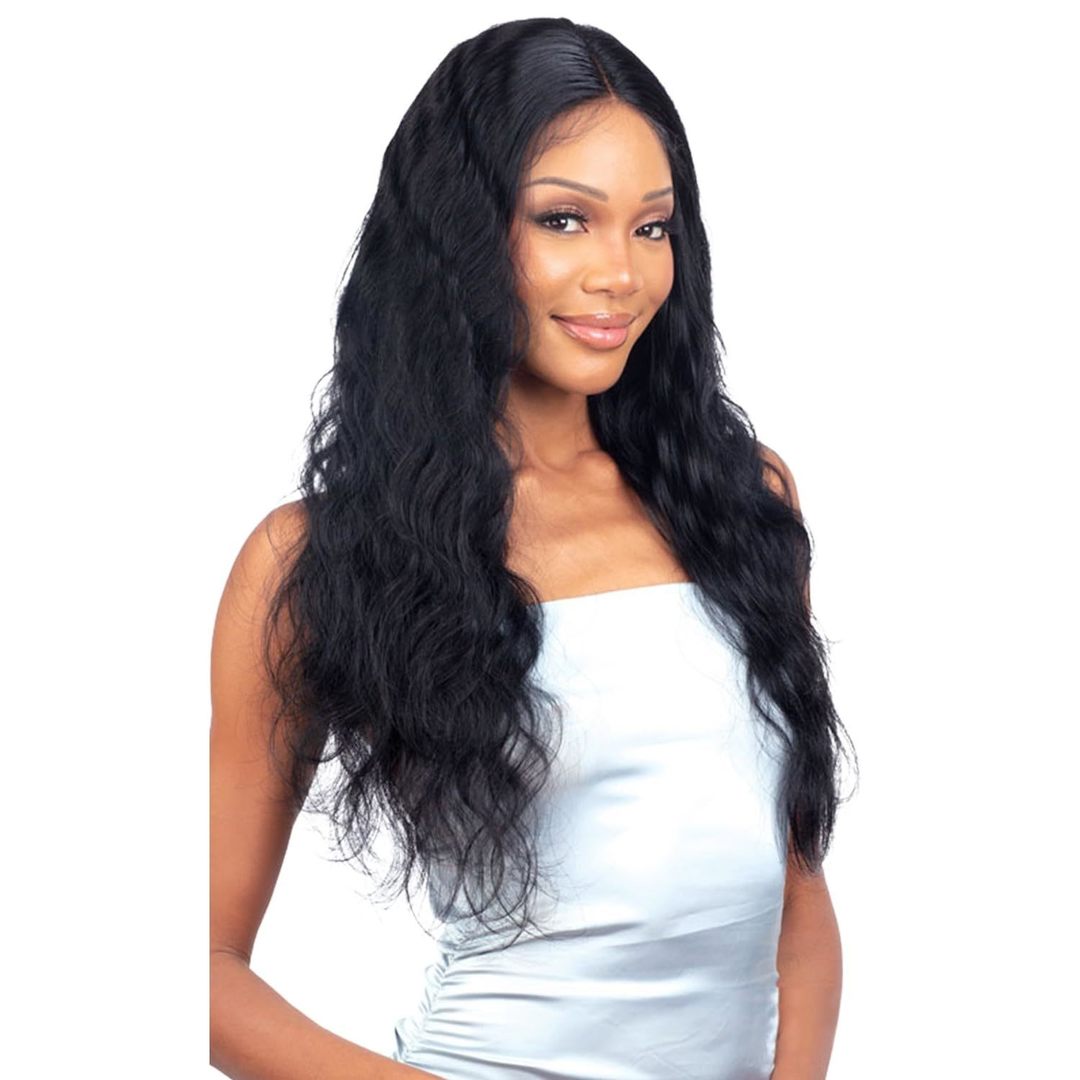 GLOSSY 100% VIRGIN REMY HAIR BODY WAVE 20"/22"/24" N BLACK
