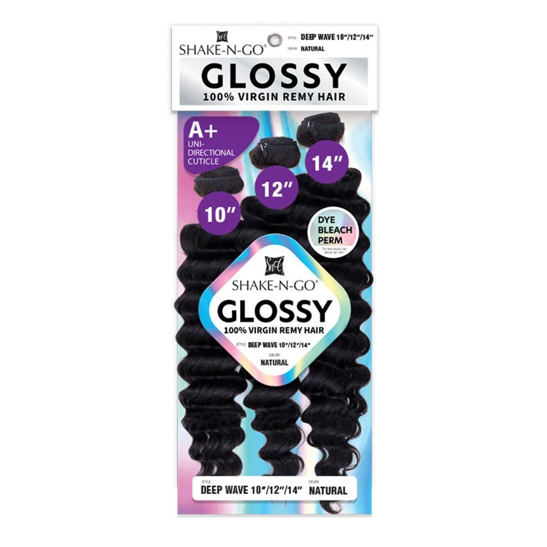 GLOSSY 100% VIRGIN REMY HAIR DEEP 14"/16"/18" BLACK
