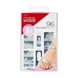KISS FULL COVER TOENAILS With NAIL GLUE 96pcs Short Length