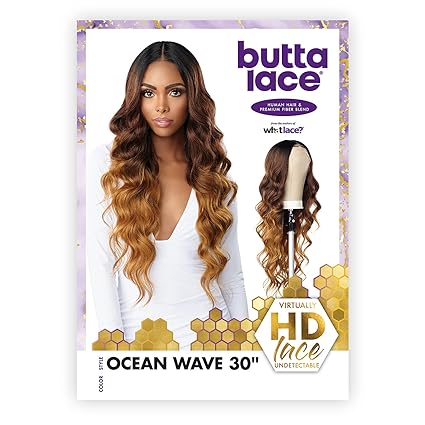 BUTTA HD LACE WIG HH BLEND OCEAN WAVE 30" #T4/WINE