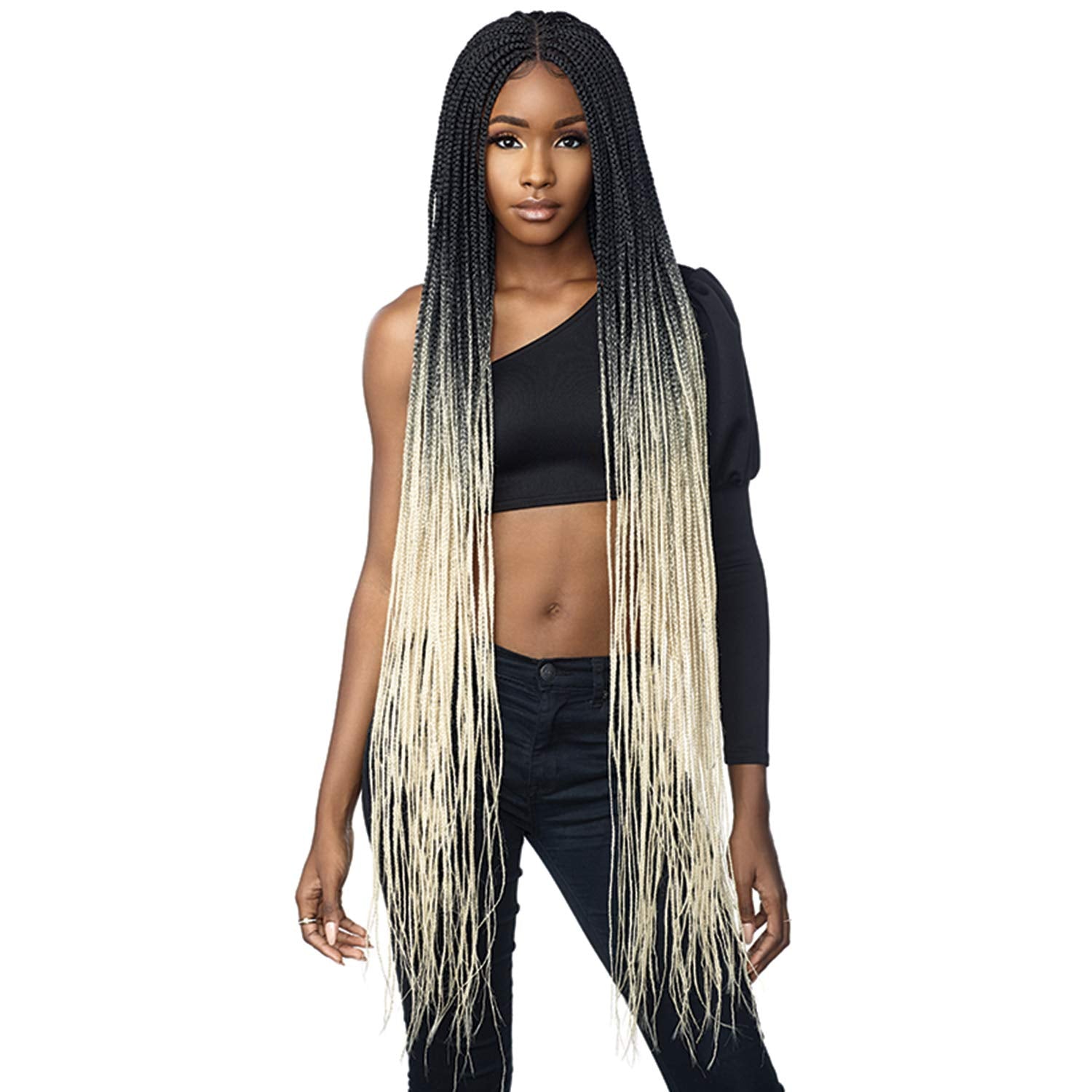 SENSATIONNEL CLOUD 9 SWISS LACE WIG BOX BRAID X-LARGE 50" #T1B/30
