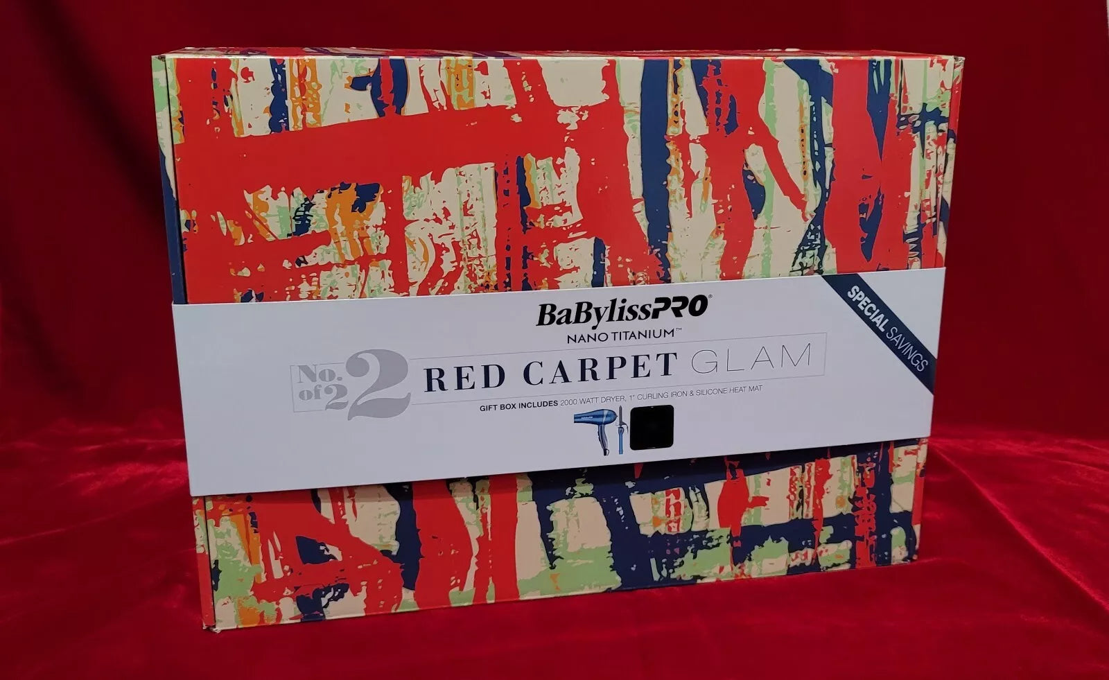 BABYLISS PRO NANO TITANIUM RED CARPET GLAM 2PCS