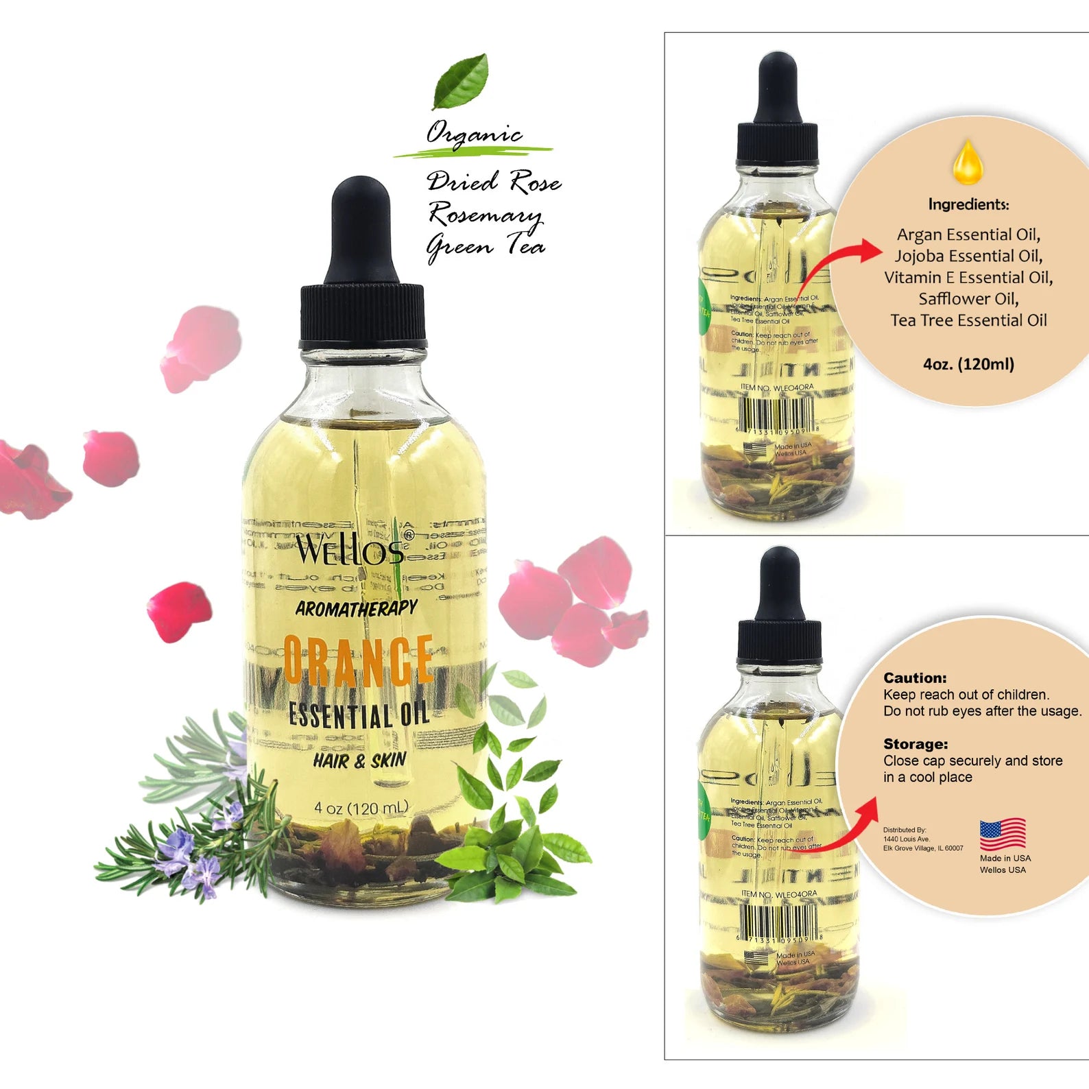 Wellos Aromatherapy Essential Oil 4oz (PC)