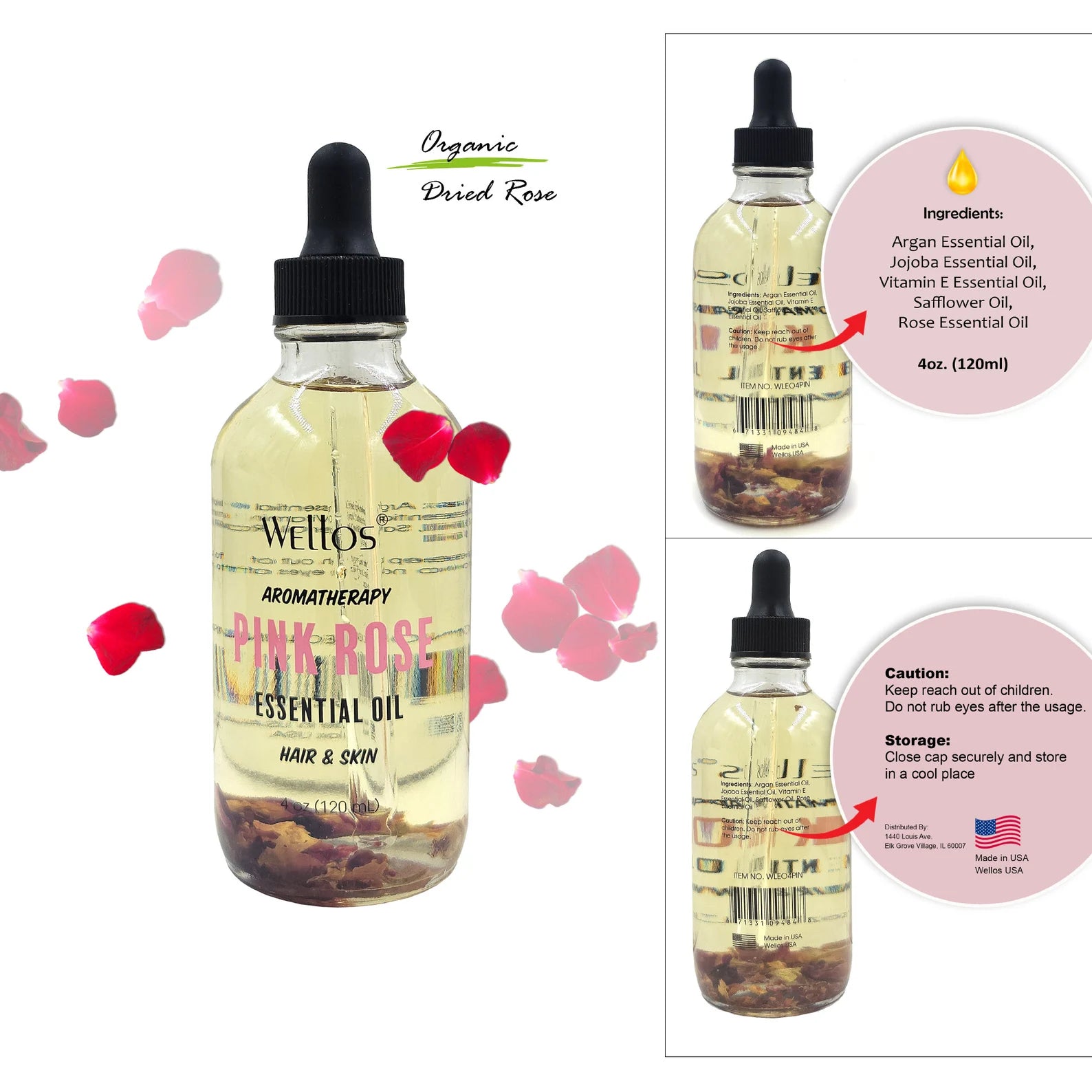 Wellos Aromatherapy Essential Oil 4oz (PC)