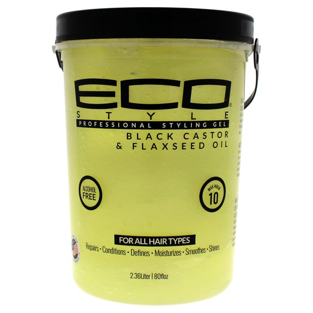 Eco Style Gel Black Castor Oil & Flaxseed Oil "2.36liter"-Eco Style- Hive Beauty Supply