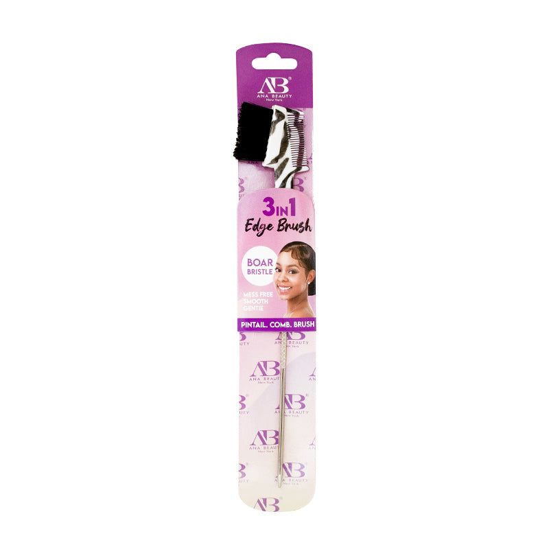 AB 3 In 1 Edge BRUSH BOAR BRISTLE-Ana Beauty- Hive Beauty Supply