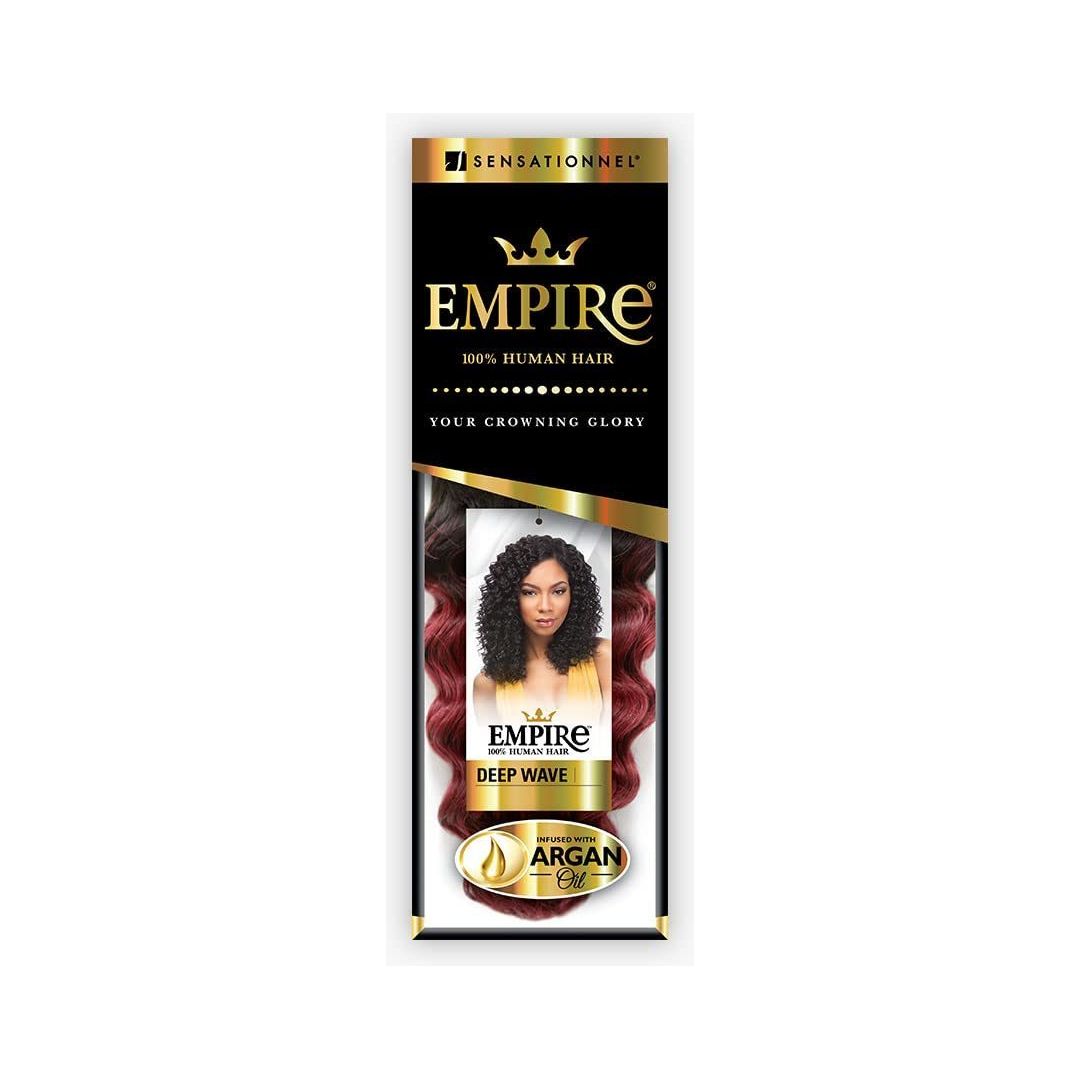 SENSATIONNEL EMPIRE DEEP WAVE 100% HUMAN HAIR 14" #1B