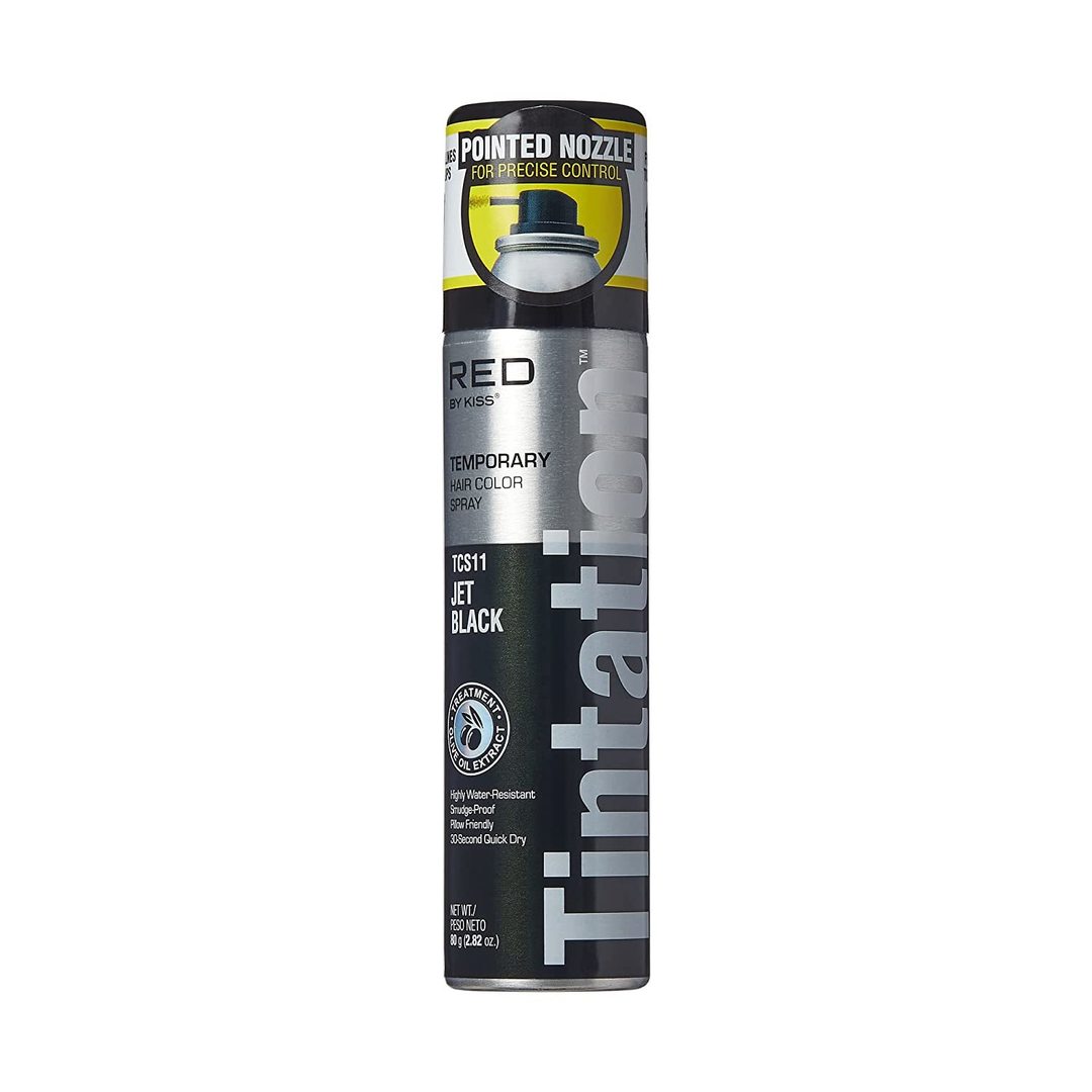 RED BY KISS TINTATION COLOR SPRAY JET BLACK 6oz