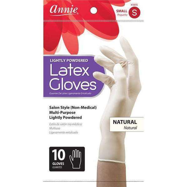 ANNIE LATEX GLOVES 10CT SMALL LIGHTLY POWDERED #3815