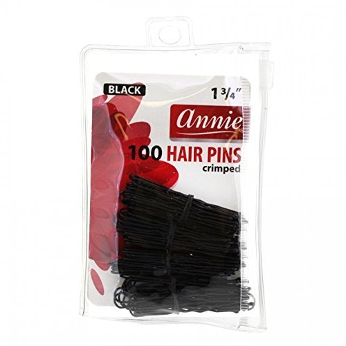 ANNIE BLACK HAIR PINS 1.75" 100CT CRIMPED
