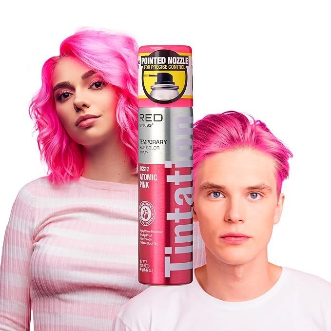RED BY KISS TINTATION COLOR SPRAY ATOMIC PINK 2.82oz