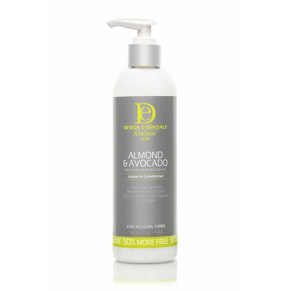 DESIGN ESSENTIALS ALMOND & AVOCADO LEAVE-IN COND. 8oz-Design Essentials- Hive Beauty Supply