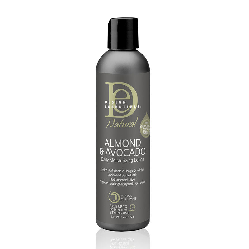 DESIGN ESSENTIALS ALMOND & AVOCADO DAILY MOISTURIZER 8oz-Design Essentials- Hive Beauty Supply