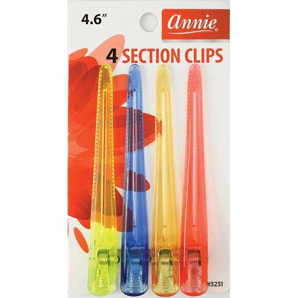 ANNIE 4X4.6" SECTION CLIPS-Annie- Hive Beauty Supply