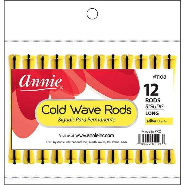 ANNIE COLD WAVE RODS YELLOW LONG-Annie- Hive Beauty Supply