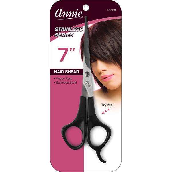 Annie Hair Shears 7" Black-Annie- Hive Beauty Supply