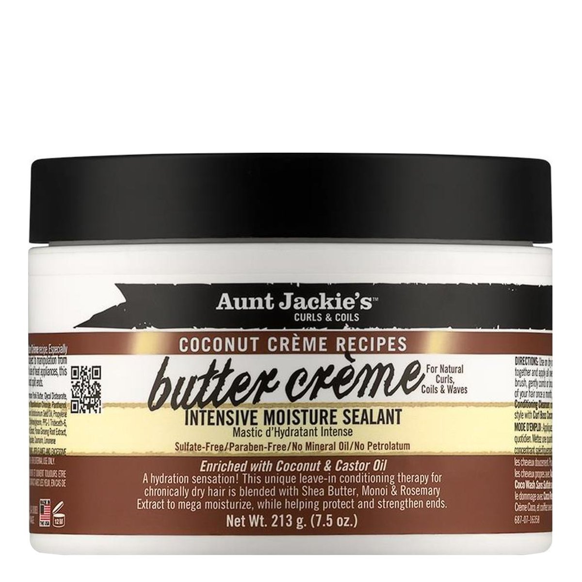 Aunt Jackie's Coconut Crème Recipes Butter Crème Intensive Hair Moisture Sealant-Aunt Jackie's- Hive Beauty Supply