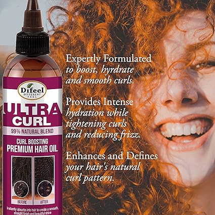 DIFEEL 99% NAT BLEND HAIR OIL ULTRA CURL 8OZ