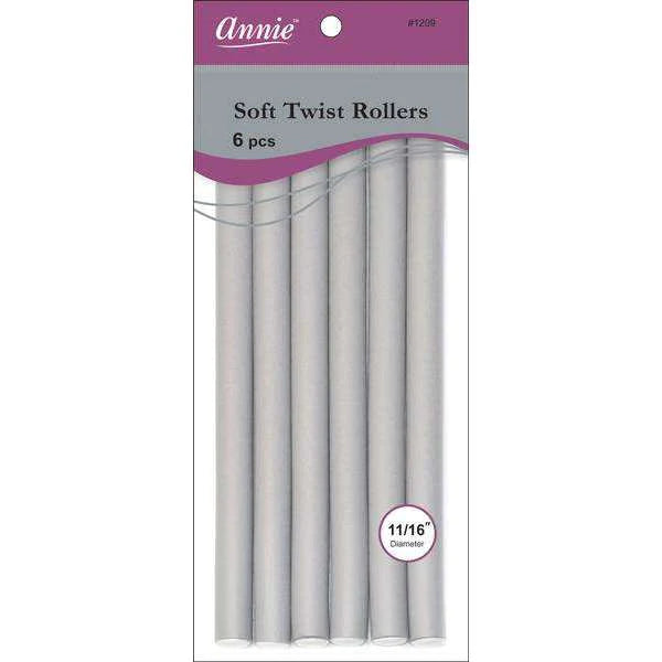 ANNIE SOFT TWIST ROLLERS 6PCS 11/16"
