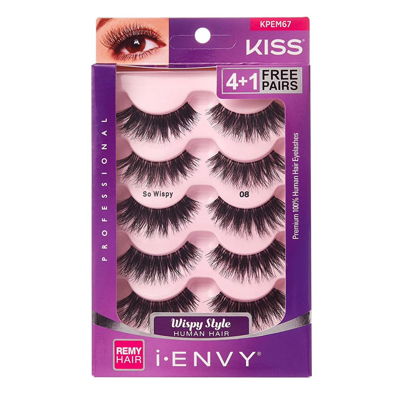 I-ENVY HUMAN HAIR LASHES 4+1CT SO WISPY 08