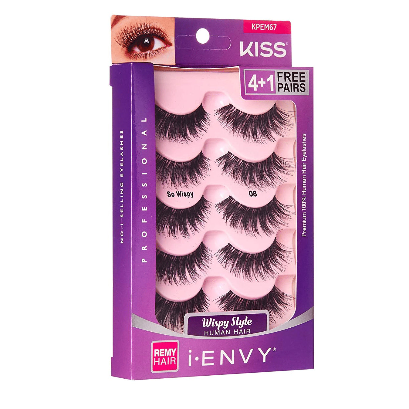 I-ENVY HUMAN HAIR LASHES 4+1CT SO WISPY 08