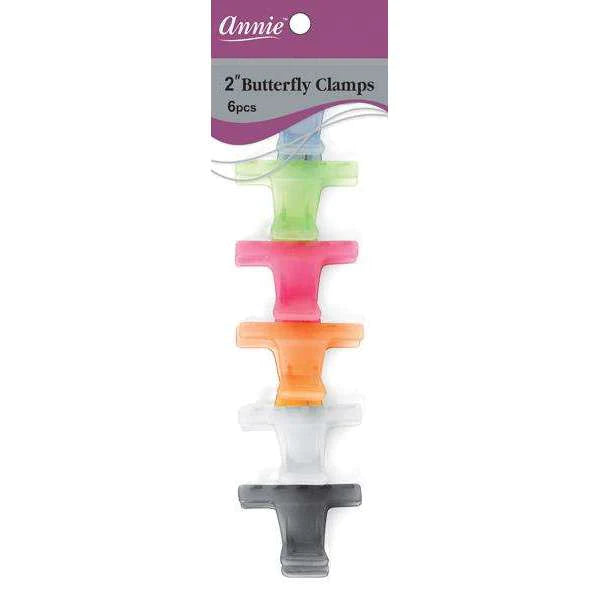 ANNIE BUTTERFLY CLAMPS 2" 6CT ASST.