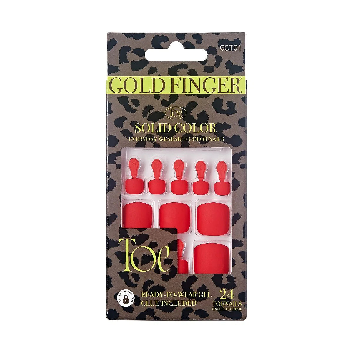 KISS SOLID COLOR TOE NAILS GCT01 24CT
