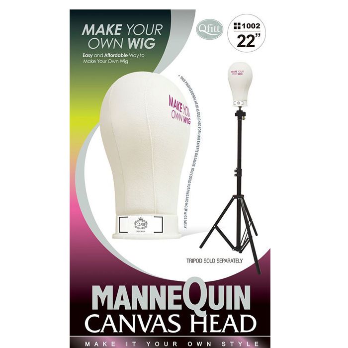 QFITT 22" MANNEQUIN CANVAS HEAD-Qfitt- Hive Beauty Supply