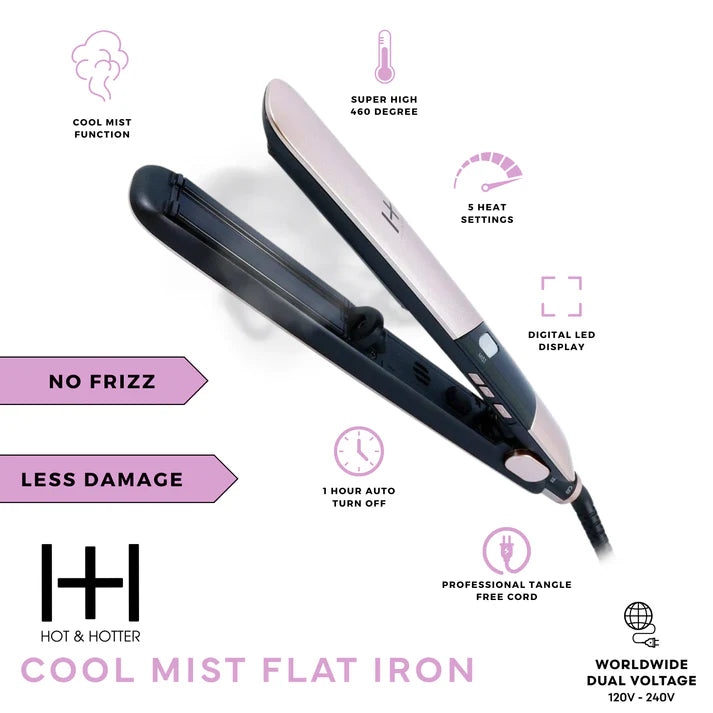 HOT & HOTTER COOL MIST FLAT IRON