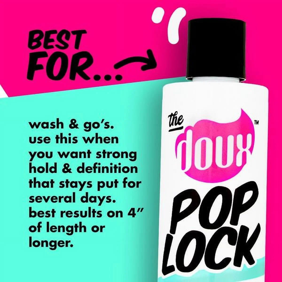 THE DOUX POP LOCK WASH + GO CURL FORMING GLAZE 8oz