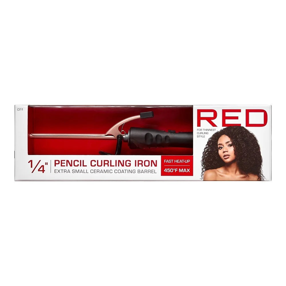 Red by Kiss Pencil Curling Iron 1/4"