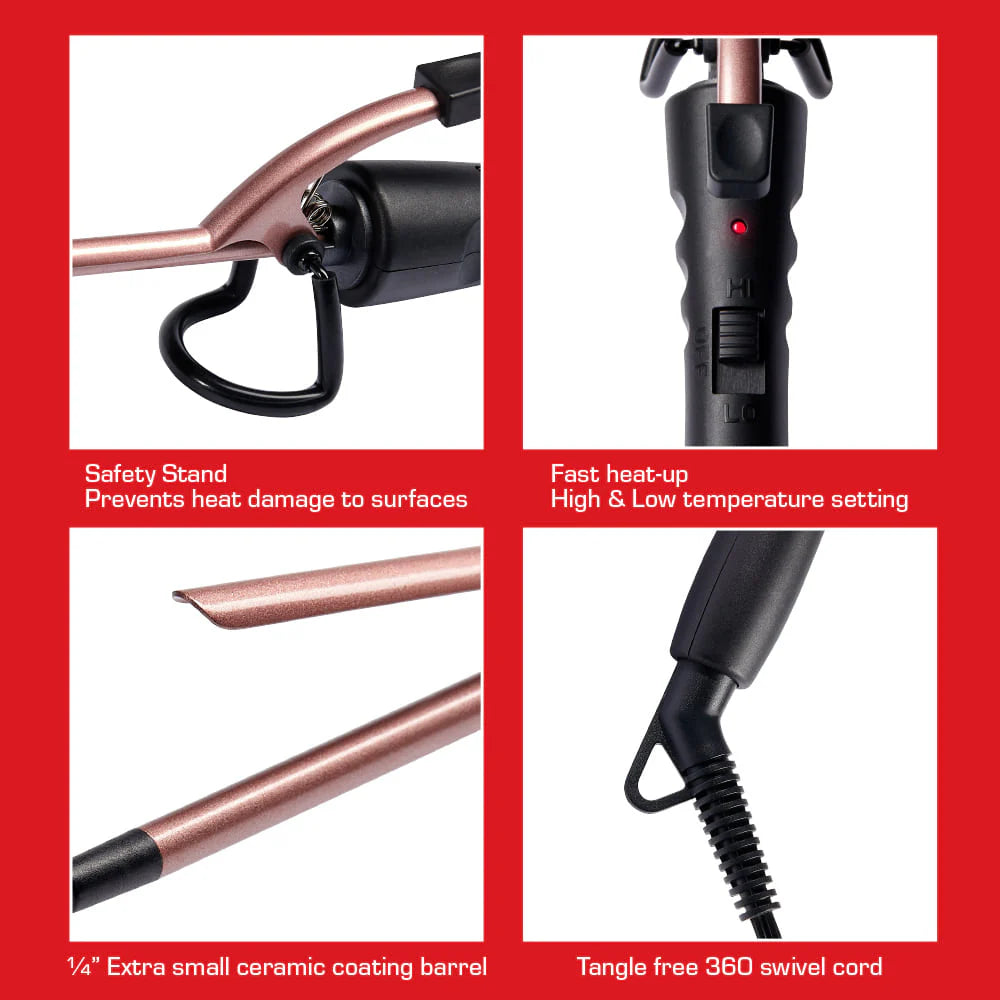 Red by Kiss Pencil Curling Iron 1/4"