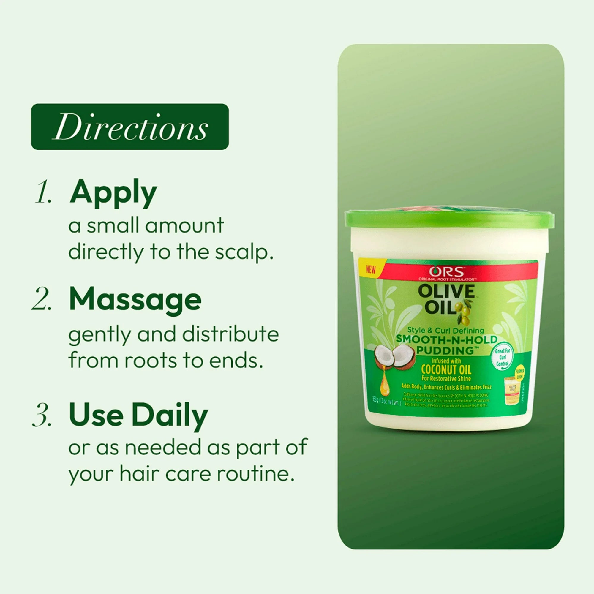 ORS OLIVE OIL SMOOTH-N-HOLD PUDDING 13oz