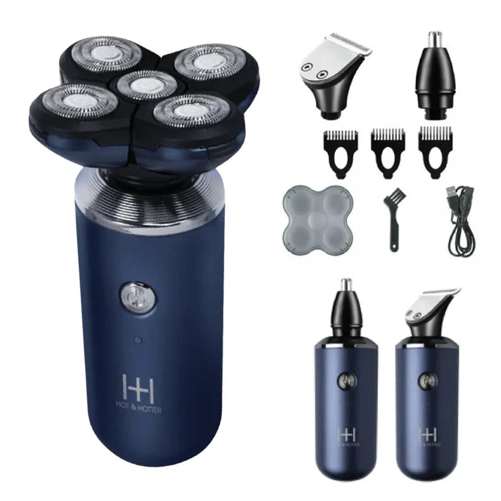 HOT & HOTTER 4 IN 1 HEAD SHAVER & GROOMING KIT