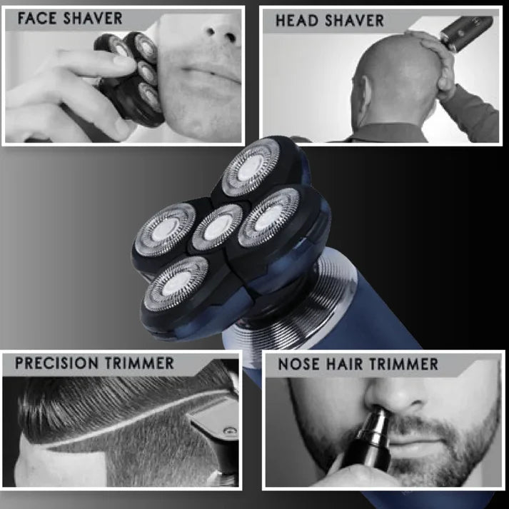 HOT & HOTTER 4 IN 1 HEAD SHAVER & GROOMING KIT