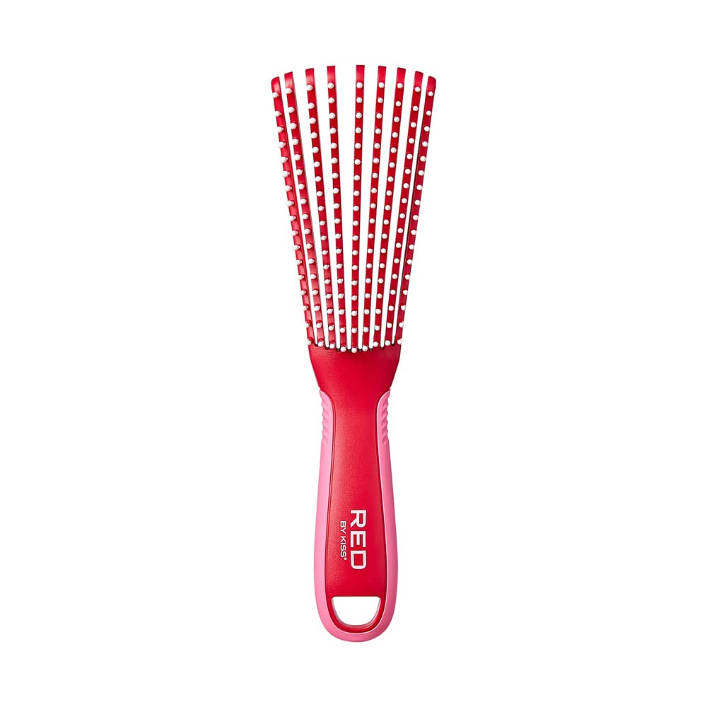 RED BY KISS GLIDE & DEFINE DETANGLING BRUSH #RED