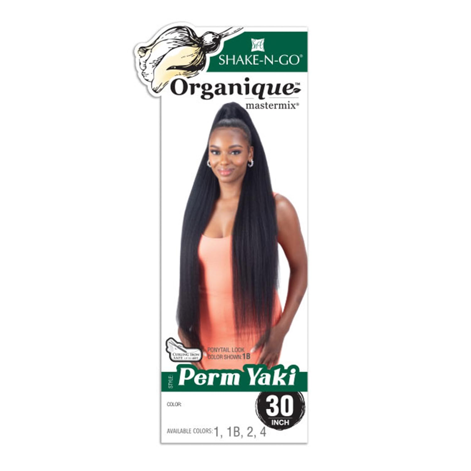 SHAKE-N-GO ORGANIQUE BUNDLE PERM YAKI 30" #1B