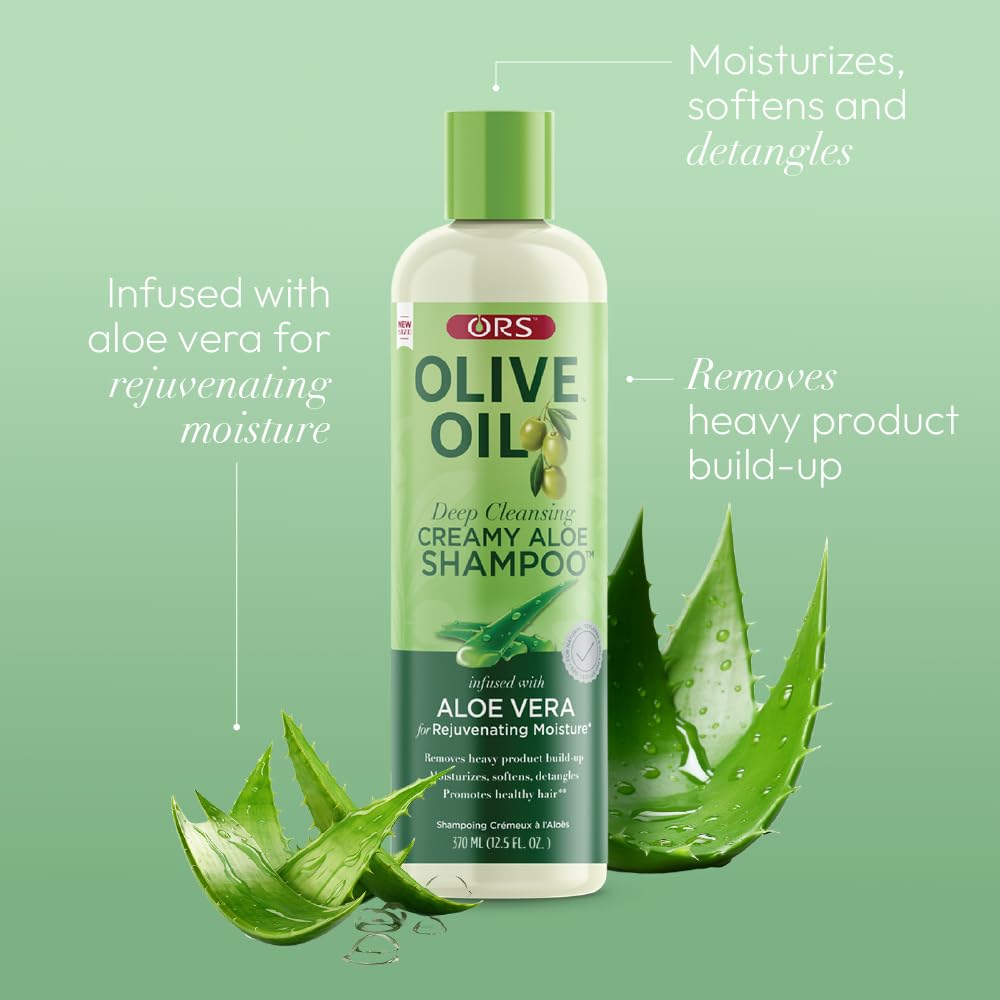 ORS OLIVE OIL DEEP CLEANSING CREAMY ALOE SHAMPOO 12.5oz