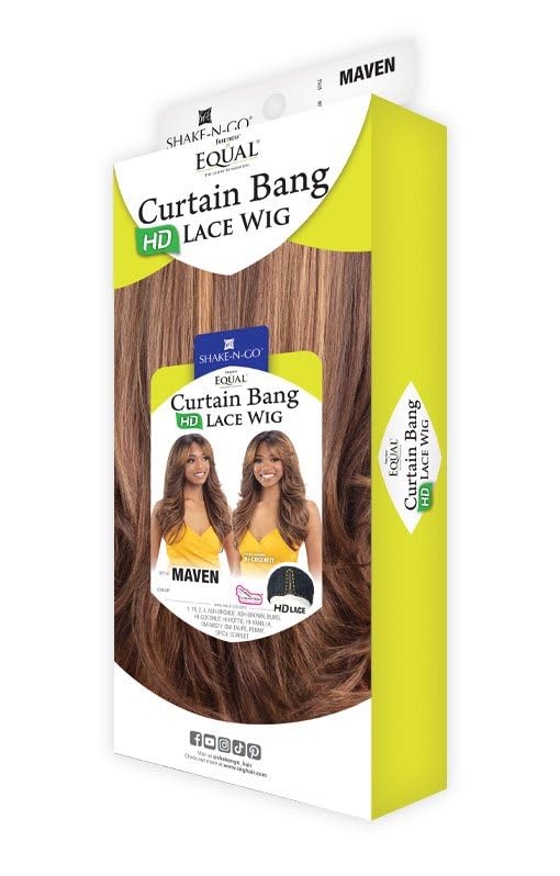 SHAKE-N-GO CURTAIN BANG HD LACE WIG MAVEN #1B