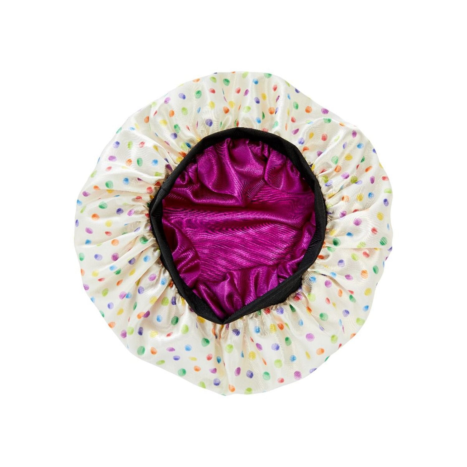 RED BY KISS KIDS SATIN REVERSIBLE BONNET POLKA DOT #HJ14